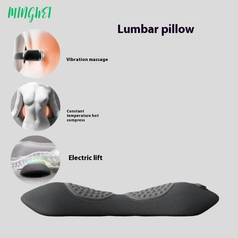 Lumbar Support Pillow With Heated Massage