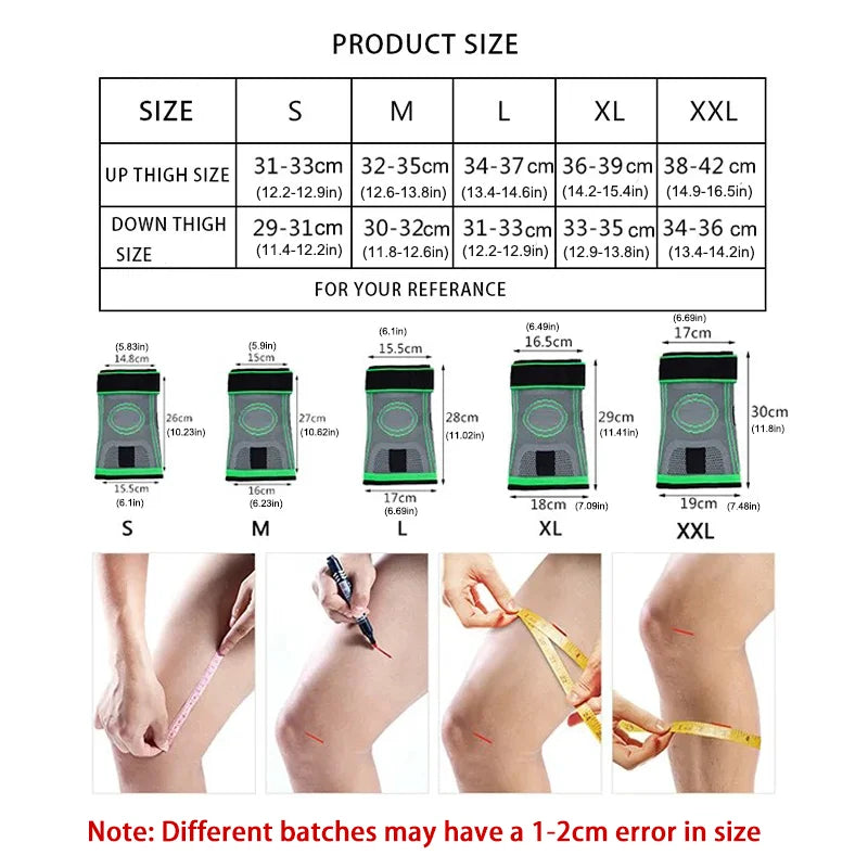 Knee Compression Sleeve with Adjustable Straps