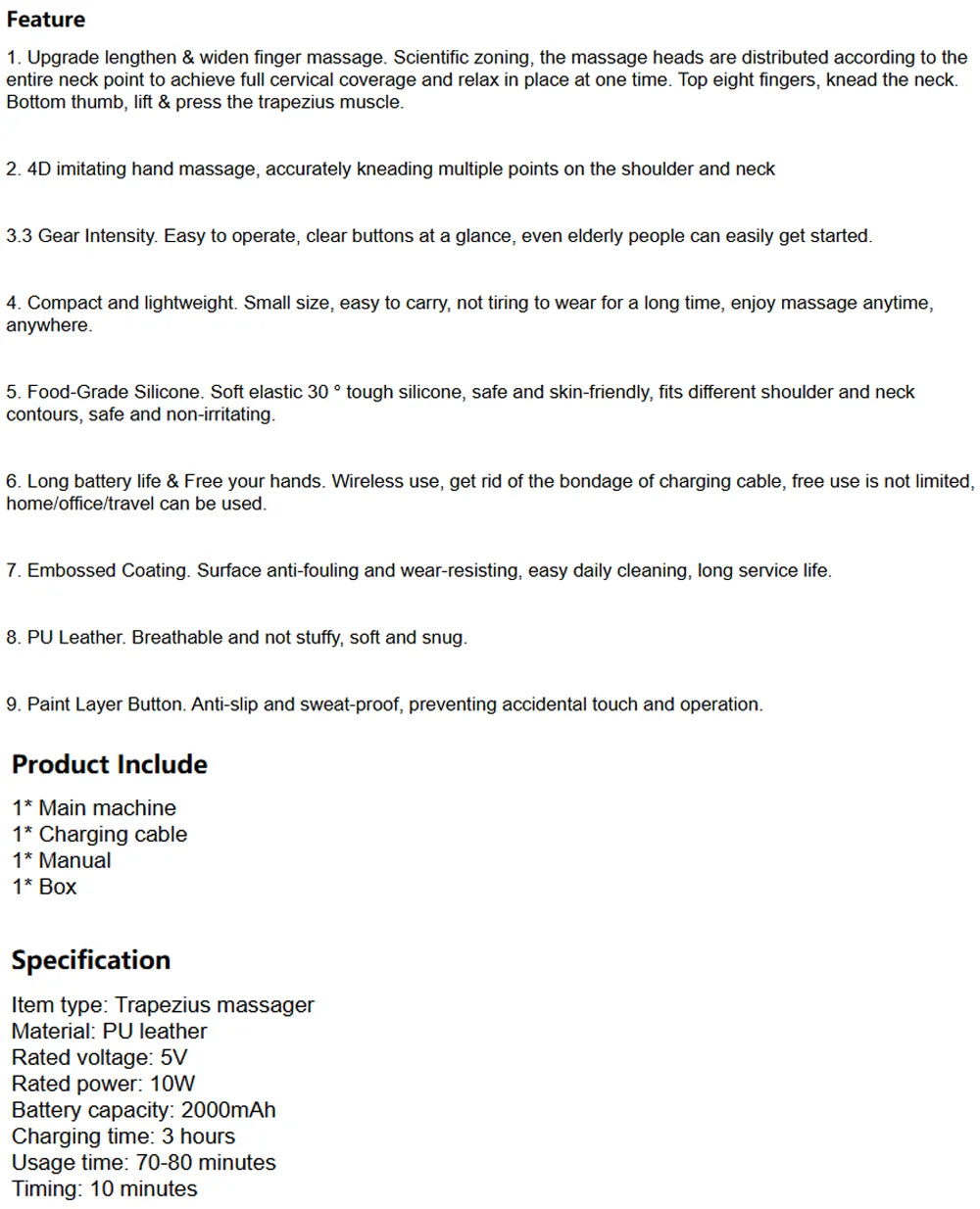 Kneading Deep Neck Back and Shoulder Massager